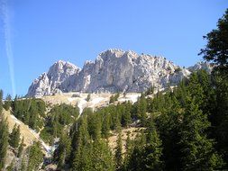 white rocks in alpine mountains, germany, tannheim, allgäu