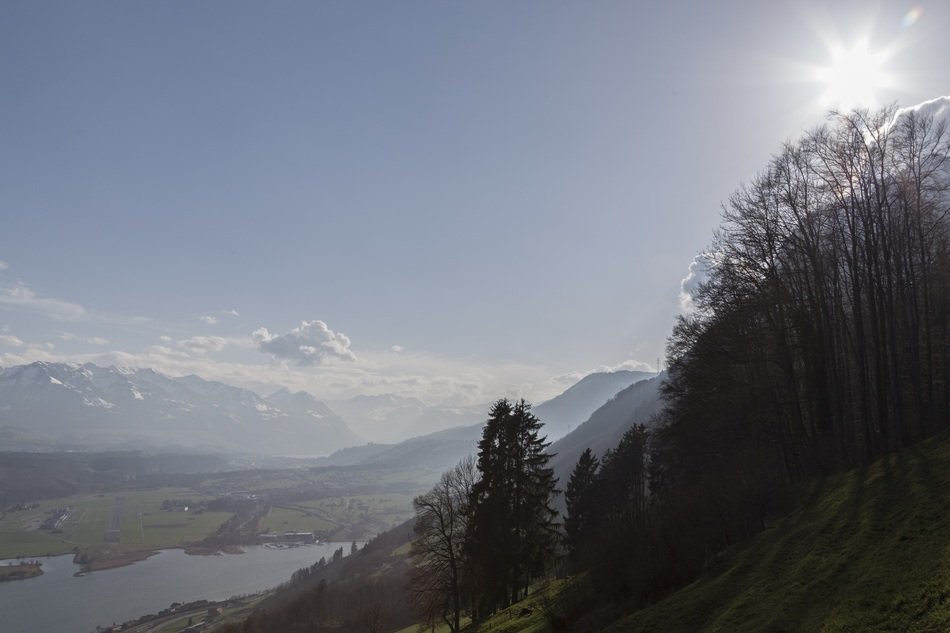 sunset in the Alpnachersee
