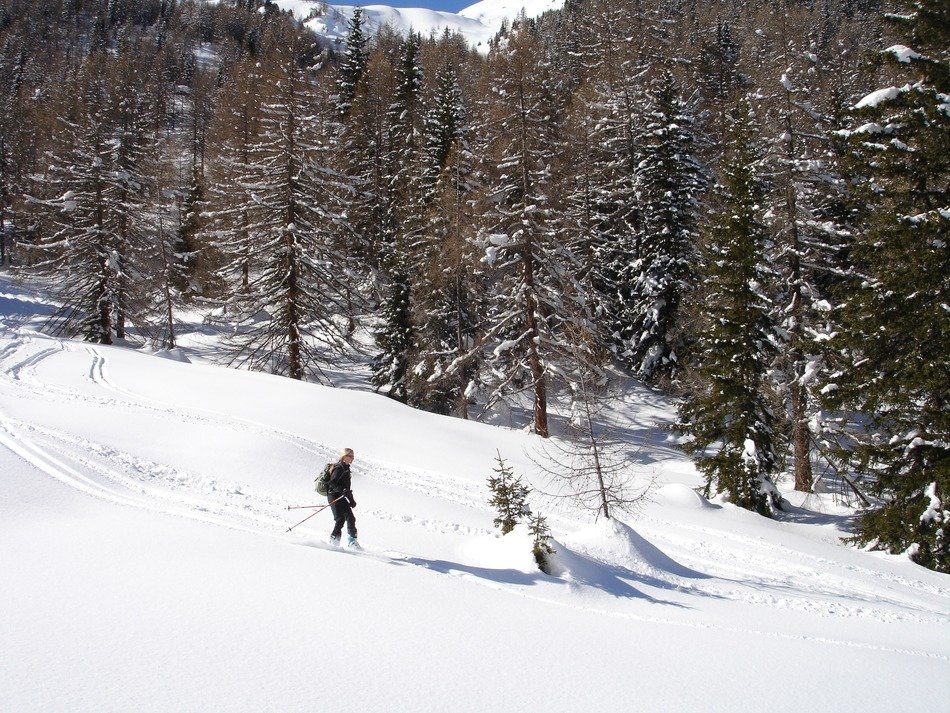 skier in the mountains of South Tyrol