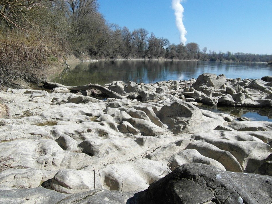 glacial depressions near the river