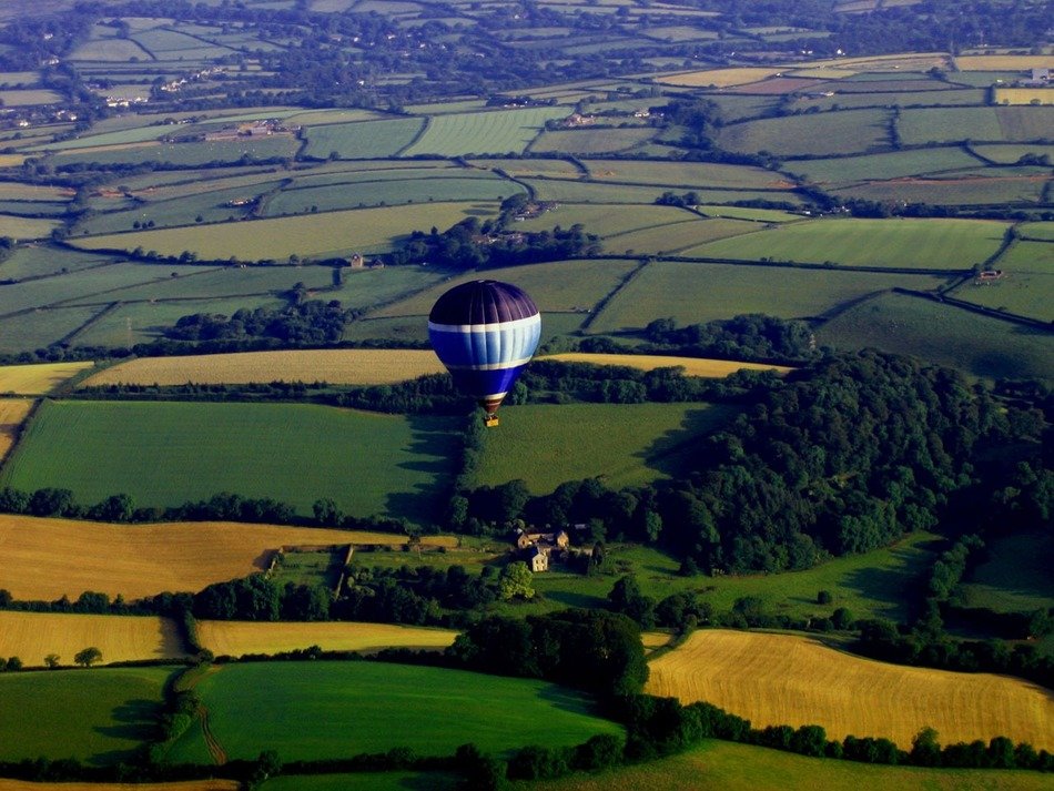 hot air balloon in the air