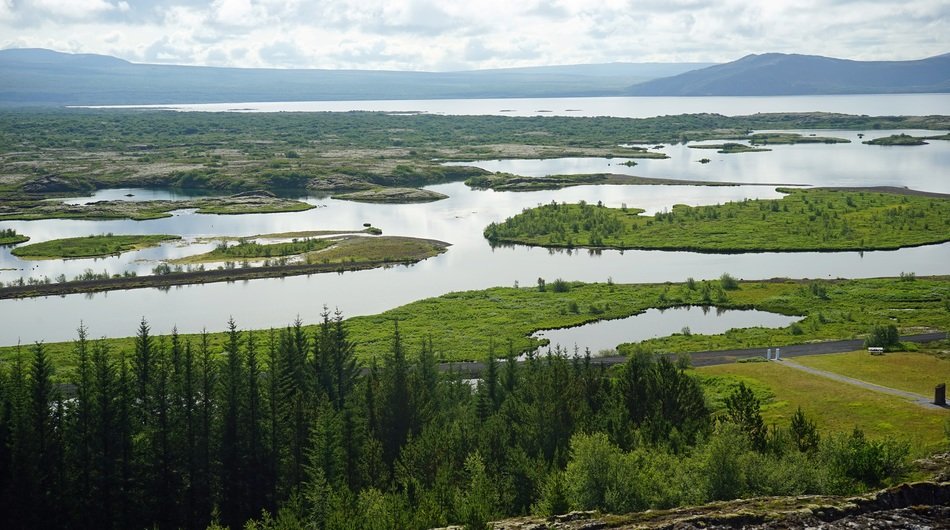 lake district in Thingvellir in iceland