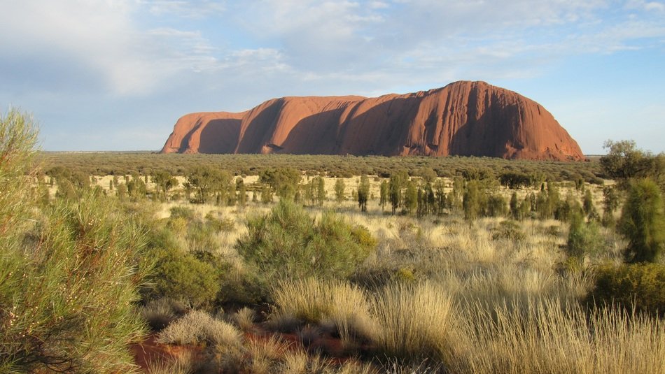 scenic red rocks in central Australia