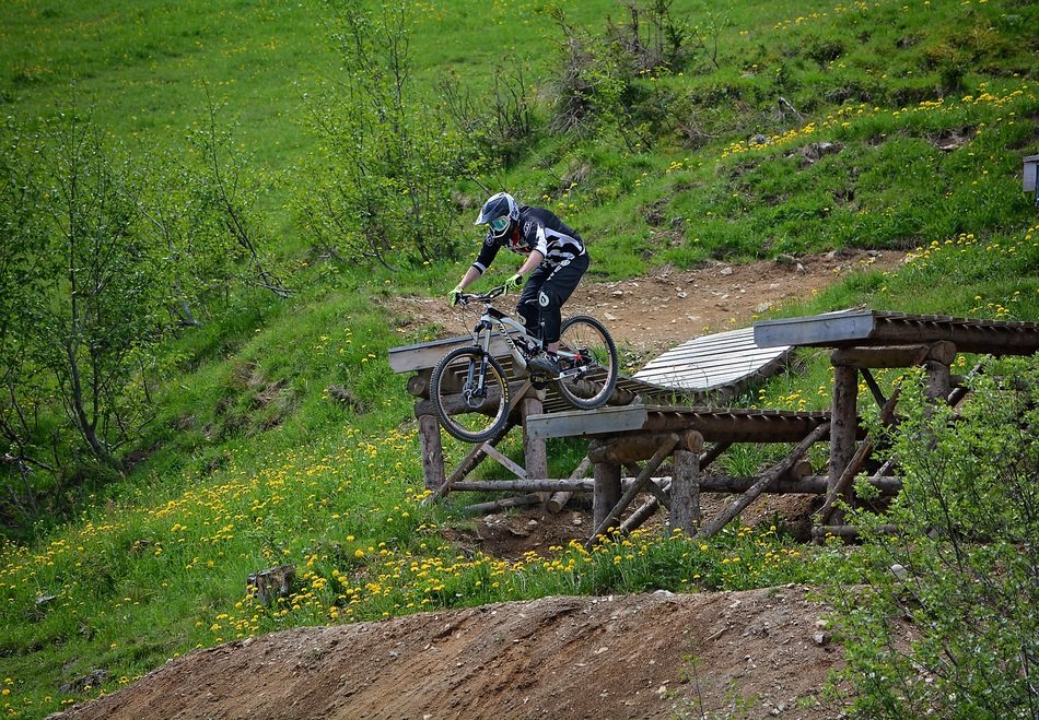 biker in motion