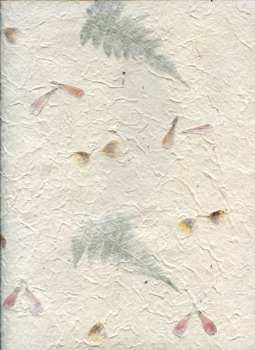 handmade paper with plantâs parts