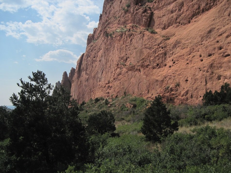 cliff in the garden of the gods in Colorado