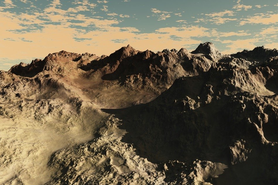 panorama of the rocks in the desert
