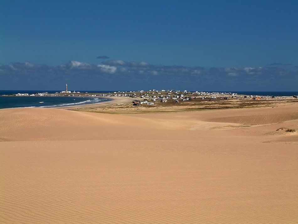 sand dunes on the beach of uruguay