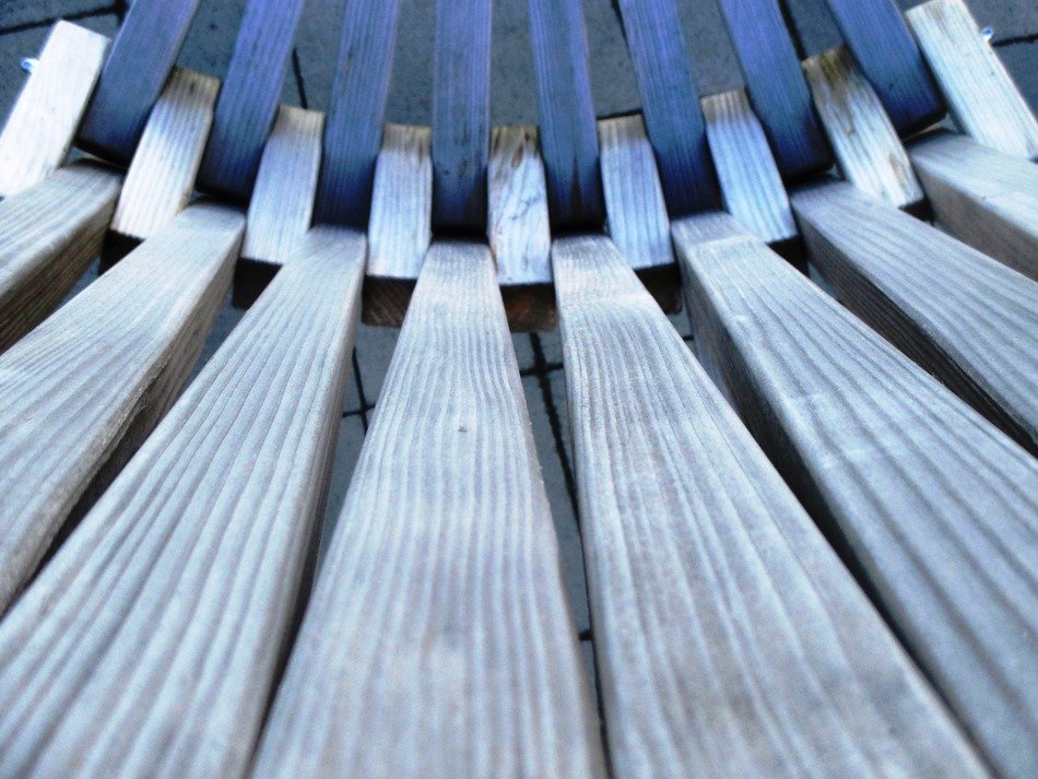 wooden chair in the garden