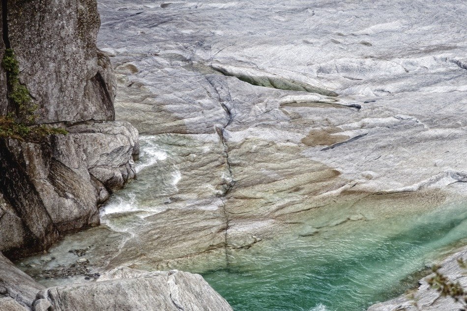 water in rocks in Switzerland