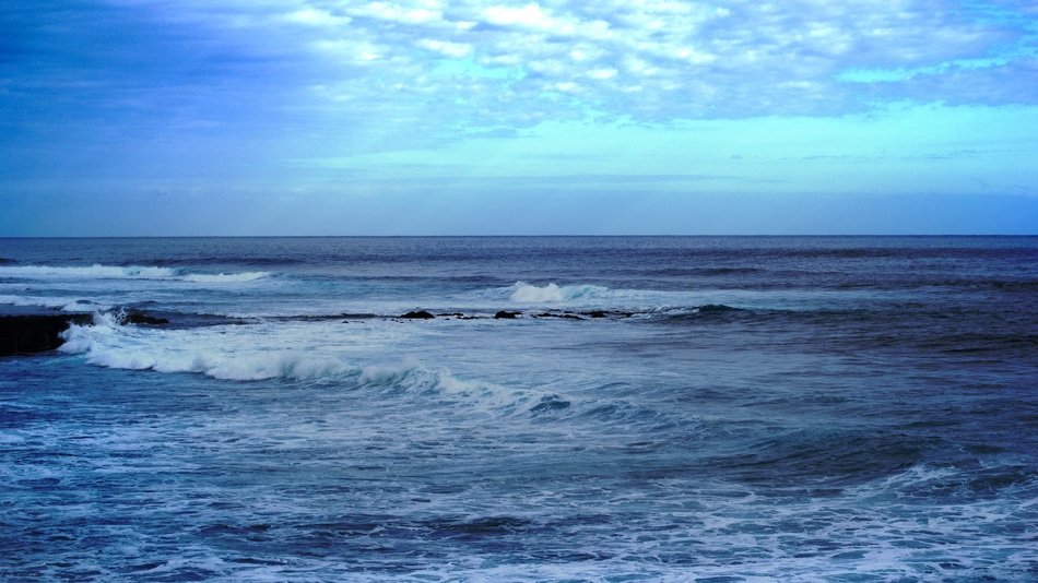 island reunion in the indian ocean at dusk