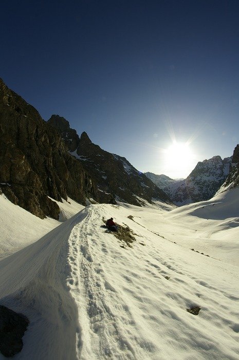 mountain snow spring