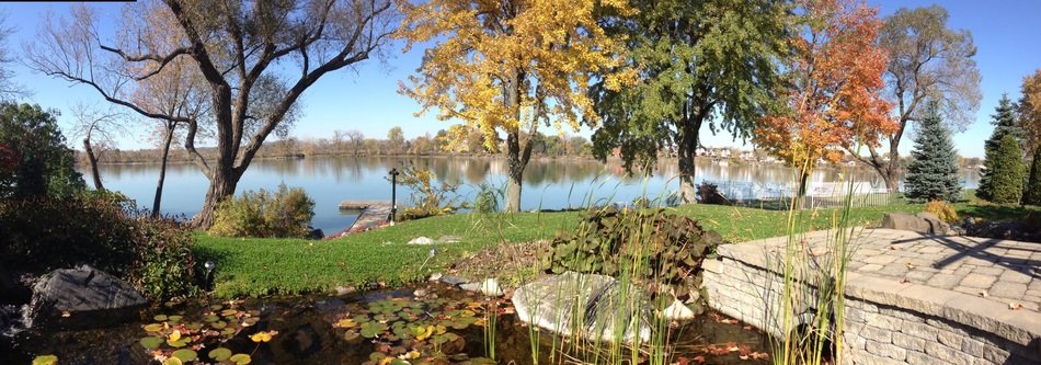 Landscape of the river in fall