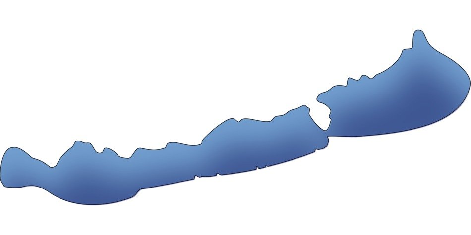drawing of lake water