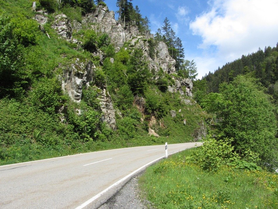 beautiful road panorama in mountains