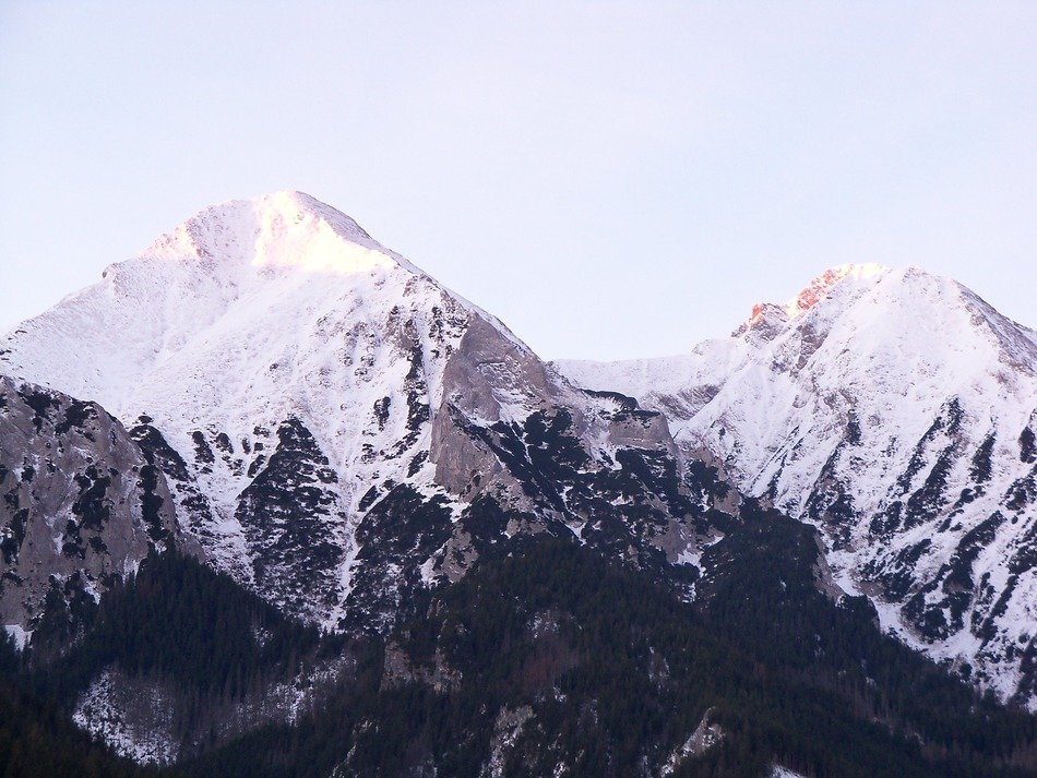 Beautiful snowy peaks of the Tatra Mountains in Slovakia