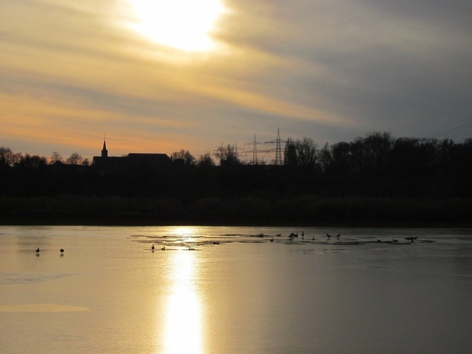 river at the sunset in Germany