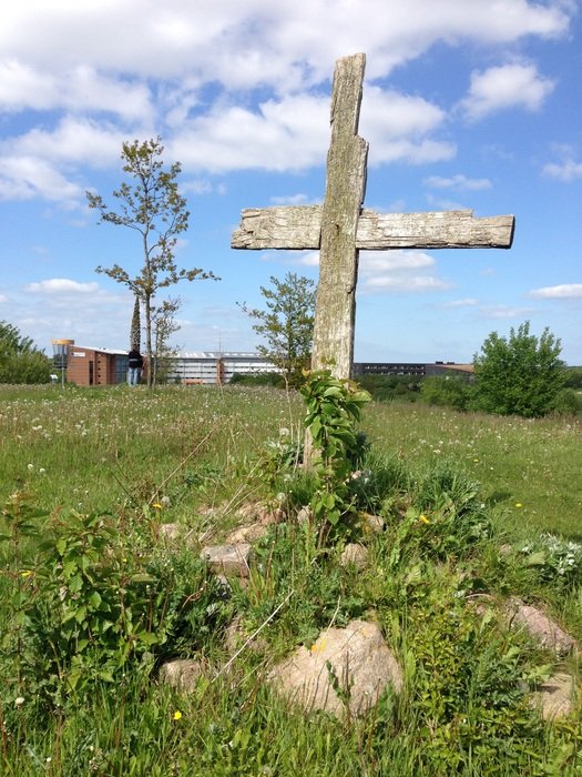 roadside wooden cross in Flensburg