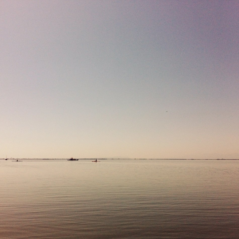 panoramic landscape of the lake