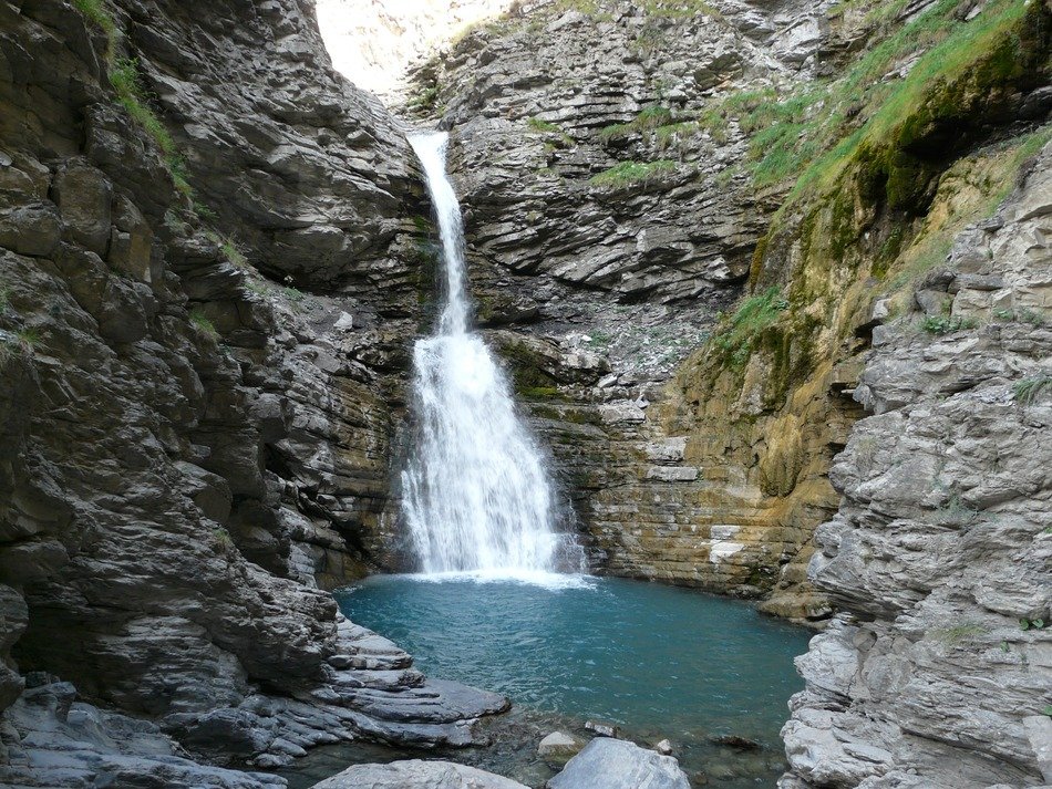 Beautiful waterfalls in Mercantour