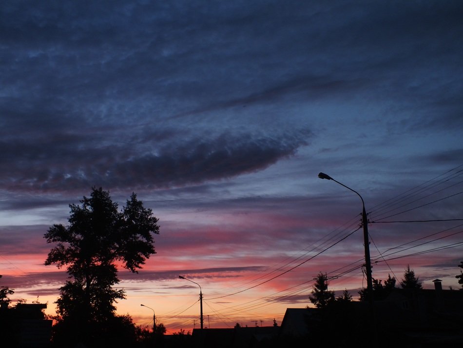 The urban landscape with the dawn