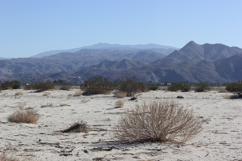 desert at the foot of the mountains
