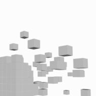 gray cube model background