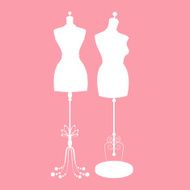 Tailor&#039;s female mannequin vector