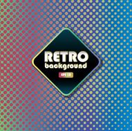 Retro patterns and background design templates bright colorful N24