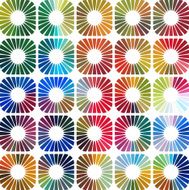 set of abstract color geometry stripe pattern background