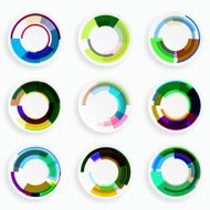 set of abstract color plate pattern for design