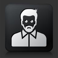 Black Square Button with Male Face Icon N14