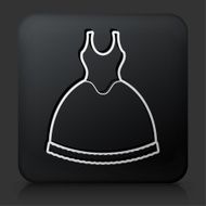 Black Square Button with Bride Dress Icon