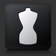 Black Square Button with Fashion Mannequin