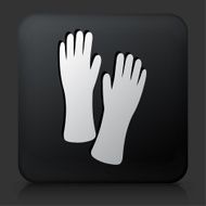 Black Square Button with Gloves Icon