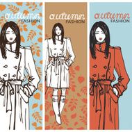 Fashion girl in sketch style Vector illustration Graphics