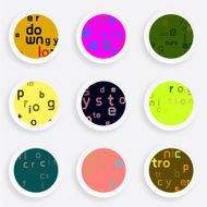 set of colorful sign texture pattern for design