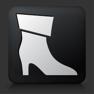 Black Square Button with Heel Icon
