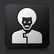 Black Square Button with Male Face Icon N23