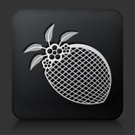 Black Square Button with Lace Headpiece