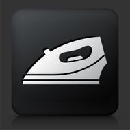 Black Square Button with Iron Icon