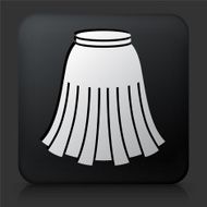 Black Square Button with Skirt Icon