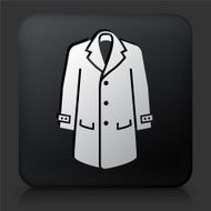 Black Square Button with Jacket Icon