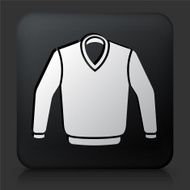Black Square Button with Sweater Icon N2