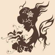 Silhouette of the women N2