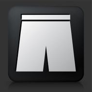 Black Square Button with Swimming Trunks Icon