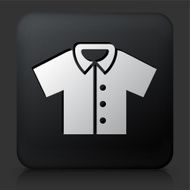 Black Square Button with Down Shirt