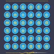 Blue Button Font