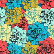 Vintage seamless flower pattern N3