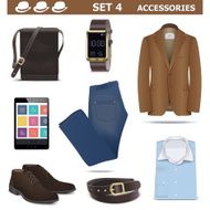 Vector Male Accessories Set 4